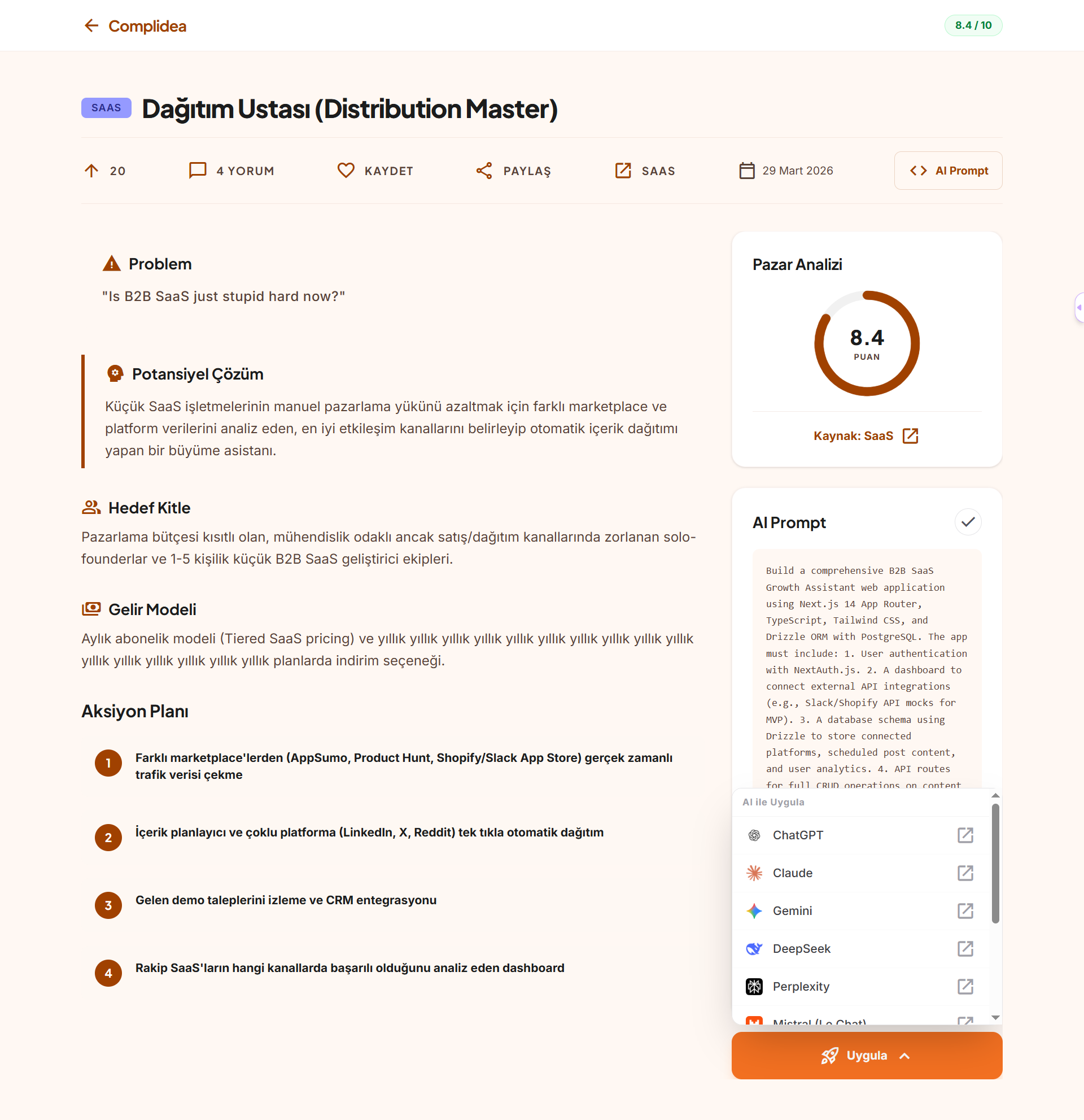Complidea: AI-Powered App Idea Generator screenshot 2